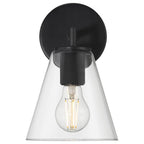 Access Lighting 62631-MBL/CLR Matte Black 1 Light Wall Sconce Image 7