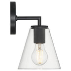 Access Lighting 62631-MBL/CLR Matte Black 1 Light Wall Sconce Image 6