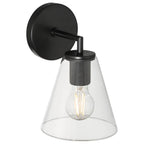 Access Lighting 62631-MBL/CLR Matte Black 1 Light Wall Sconce Image 4