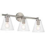 Access Lighting 62633-BS/CLR Brushed Steel 3 Light Vanity Image 1