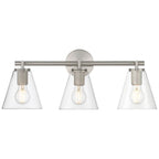 Access Lighting 62633-BS/CLR Brushed Steel 3 Light Vanity Image 6