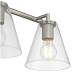 Access Lighting 62633-BS/CLR Brushed Steel 3 Light Vanity Image 2