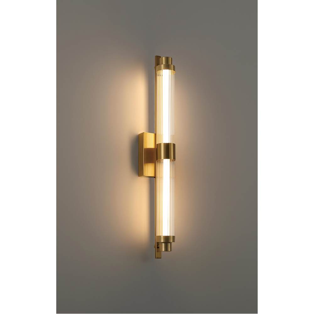 Access Lighting 63003LEDDCS-ABB/CFR Antique Brushed Brass 3ccct Led Vanity Image 2