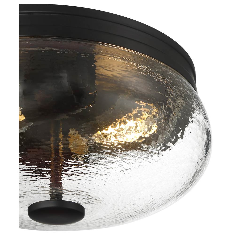 Access Lighting 63019-MBL/CLR Matte Black 2 Light Flush Mount Image 2