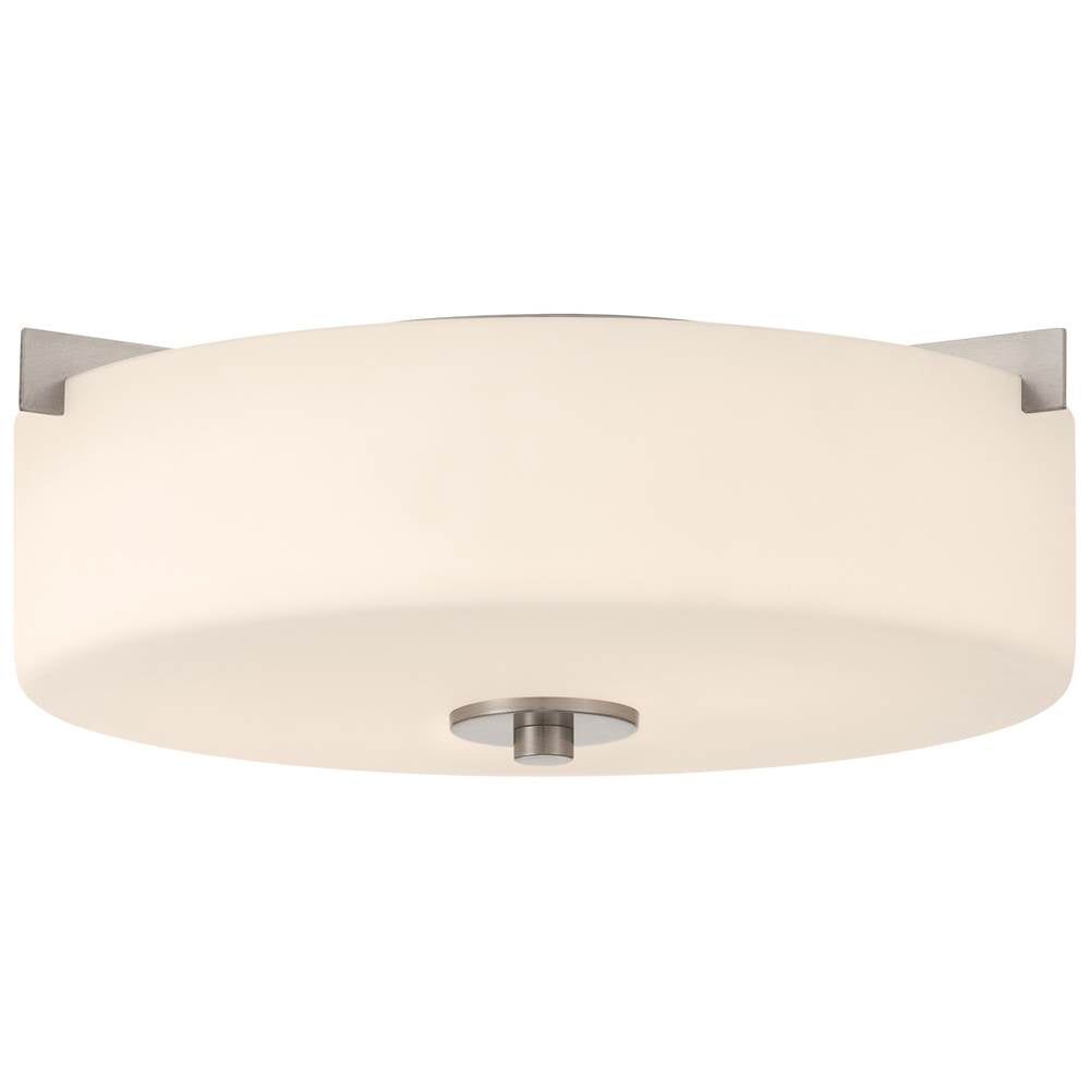 Access Lighting 63038-BS/OPL Brushed Steel 2 Light Flush Mount Image 1