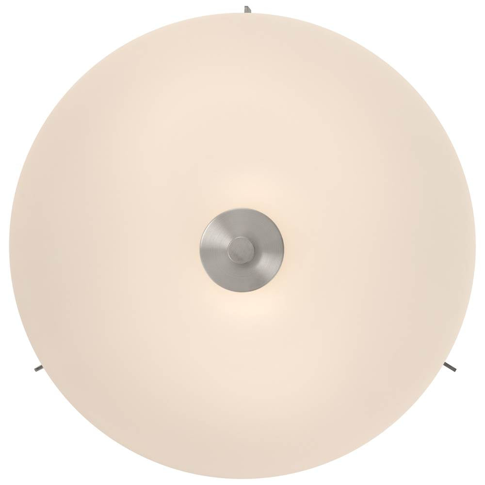 Access Lighting 63038-BS/OPL Brushed Steel 2 Light Flush Mount Image 2