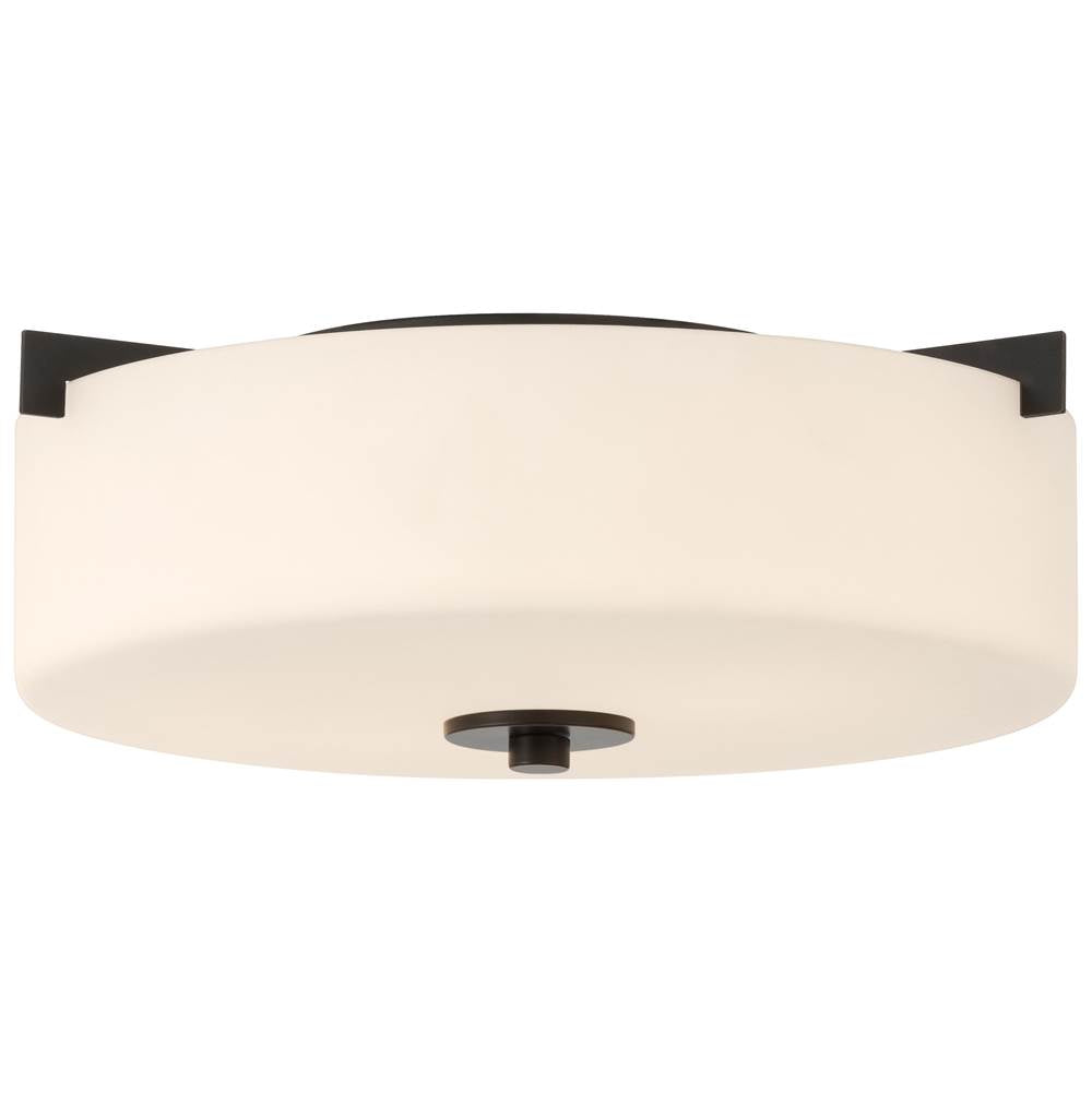 Access Lighting 63038-MBL/OPL Matte Black 2 Light Flush Mount Image 1