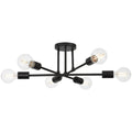 Access Lighting 63042-MBL Matte Black 6 Light Semi Flush Image 1