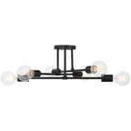 Access Lighting 63042-MBL Matte Black 6 Light Semi Flush Image 8