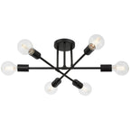 Access Lighting 63042-MBL Matte Black 6 Light Semi Flush Image 7