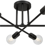 Access Lighting 63042-MBL Matte Black 6 Light Semi Flush Image 5