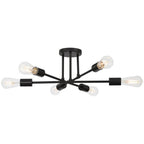 Access Lighting 63042-MBL Matte Black 6 Light Semi Flush Image 3