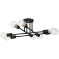 Access Lighting 63044-MBL Matte Black 8 Light Semi Flush Image 1