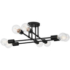 Access Lighting 63044-MBL Matte Black 8 Light Semi Flush Image 1