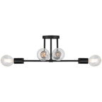 Access Lighting 63044-MBL Matte Black 8 Light Semi Flush Image 6
