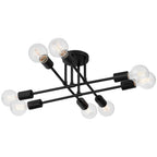 Access Lighting 63044-MBL Matte Black 8 Light Semi Flush Image 4
