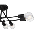 Access Lighting 63044-MBL Matte Black 8 Light Semi Flush Image 3