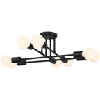 Access Lighting 63044-MBL Matte Black 8 Light Semi Flush Image 5