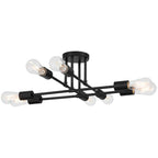 Access Lighting 63044-MBL Matte Black 8 Light Semi Flush Image 2