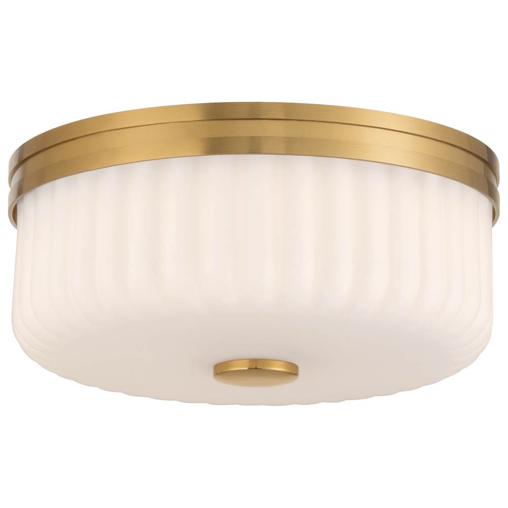 Access Lighting 63048LEDDCS-AB/OPL Antique Brass 3cct Led Flush Mount Image 1