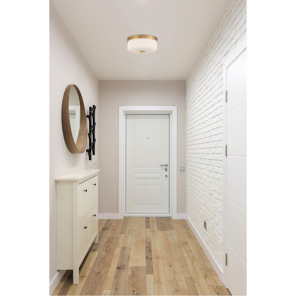 Access Lighting 63048LEDDCS-AB/OPL Antique Brass 3cct Led Flush Mount Image 2