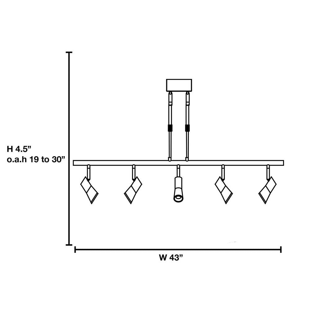 Access Lighting Sleek 5 Light Led Pendant Spotlight