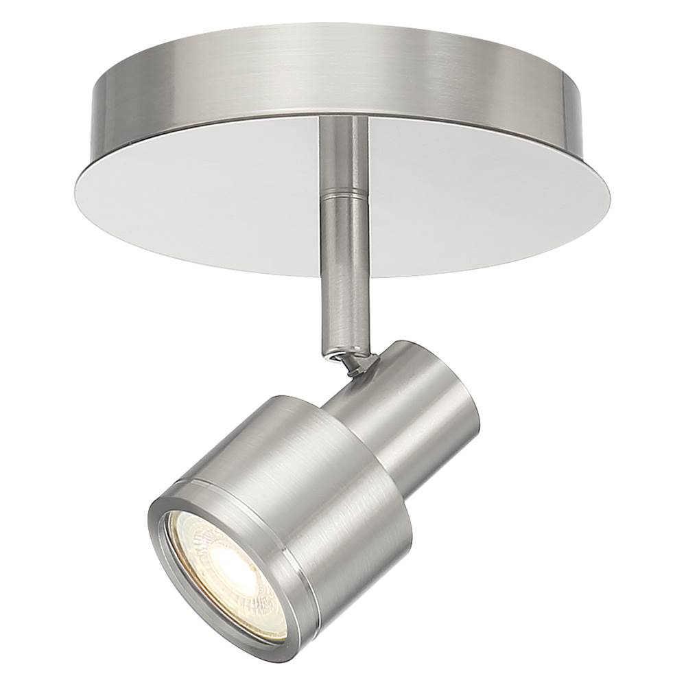 Access Lighting 63071LEDDLP-BS Brushed Steel 1 Light Adjustable Led Flush Mount Image 1