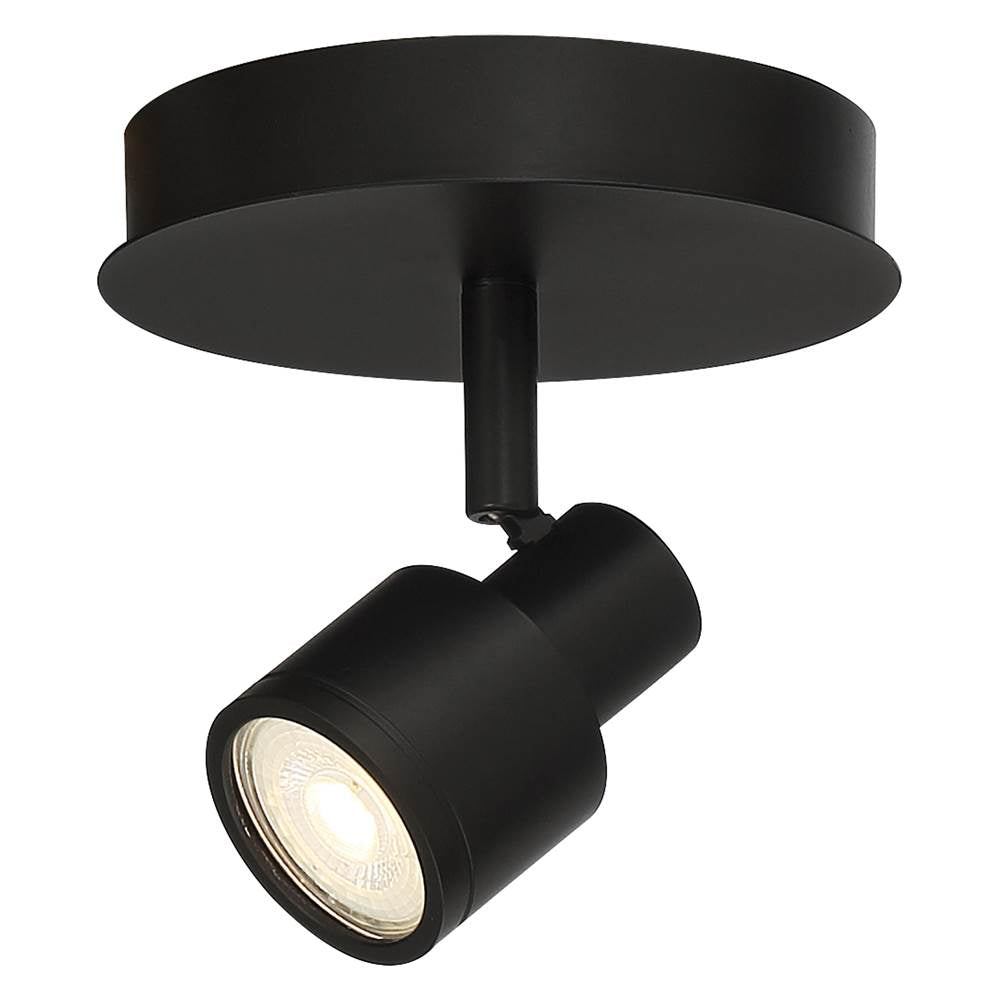 Access Lighting 63071LEDDLP-MBL Matte Black 1 Light Adjustable Led Flush Mount Image 1