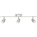 Access Lighting 63073LEDDLP-BS Brushed Steel 3 Light Adjustable Led Track Image 1