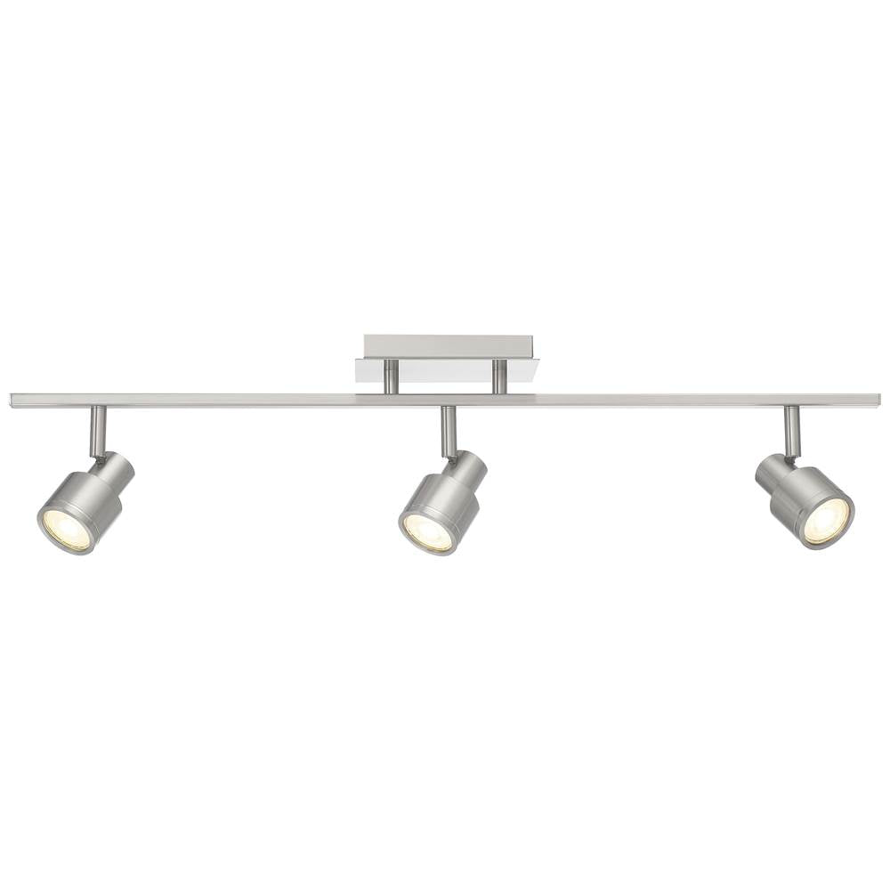 Access Lighting 63073LEDDLP-BS Brushed Steel 3 Light Adjustable Led Track Image 1