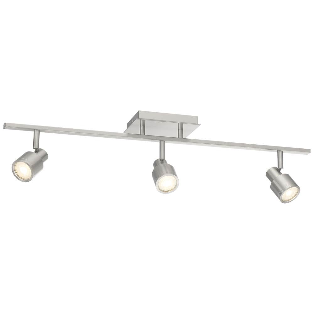 Access Lighting 63073LEDDLP-BS Brushed Steel 3 Light Adjustable Led Track Image 6