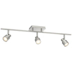 Access Lighting 63073LEDDLP-BS Brushed Steel 3 Light Adjustable Led Track Image 6