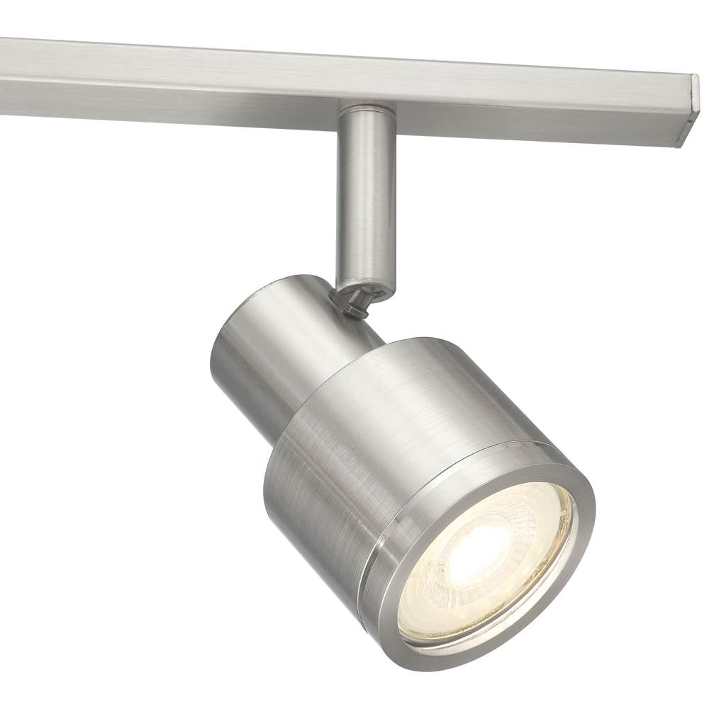 Access Lighting 63073LEDDLP-BS Brushed Steel 3 Light Adjustable Led Track Image 5