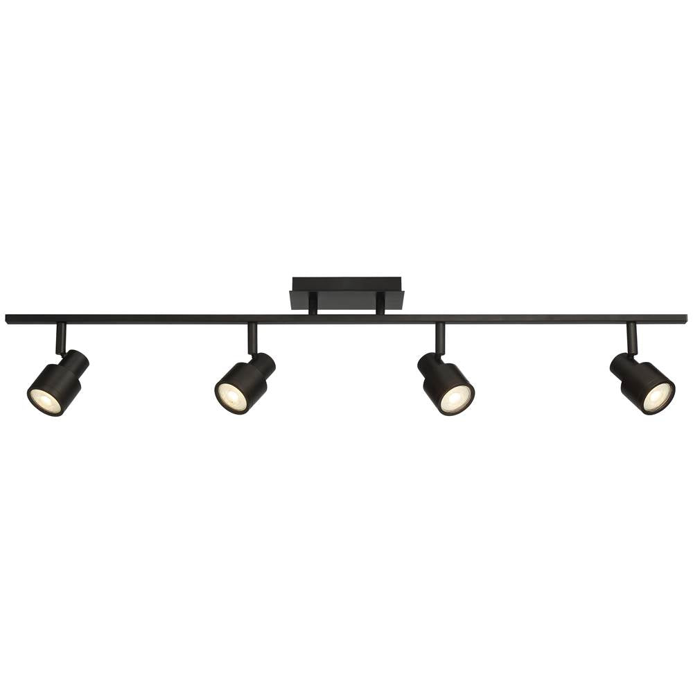 Access Lighting 63074LEDDLP-MBL Matte Black 4 Light Adjustable Led Track Image 1