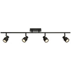 Access Lighting 63074LEDDLP-MBL Matte Black 4 Light Adjustable Led Track Image 1