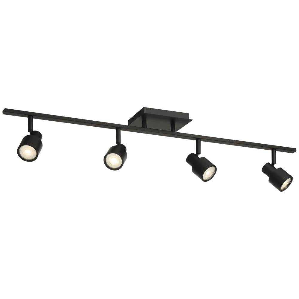 Access Lighting 63074LEDDLP-MBL Matte Black 4 Light Adjustable Led Track Image 5