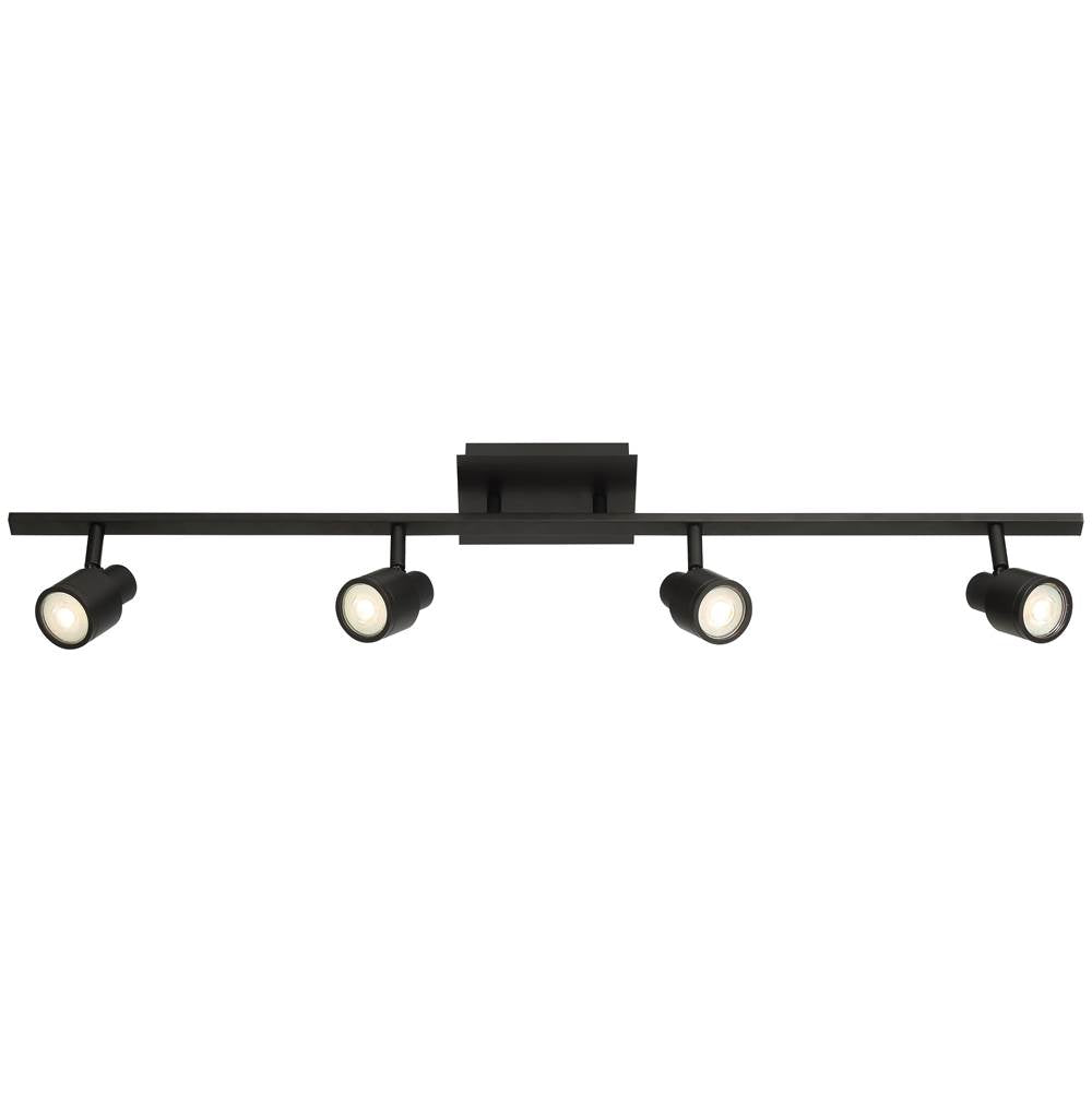 Access Lighting 63074LEDDLP-MBL Matte Black 4 Light Adjustable Led Track Image 4
