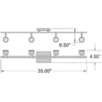 Access Lighting 63074LEDDLP-MBL Matte Black 4 Light Adjustable Led Track Image 3