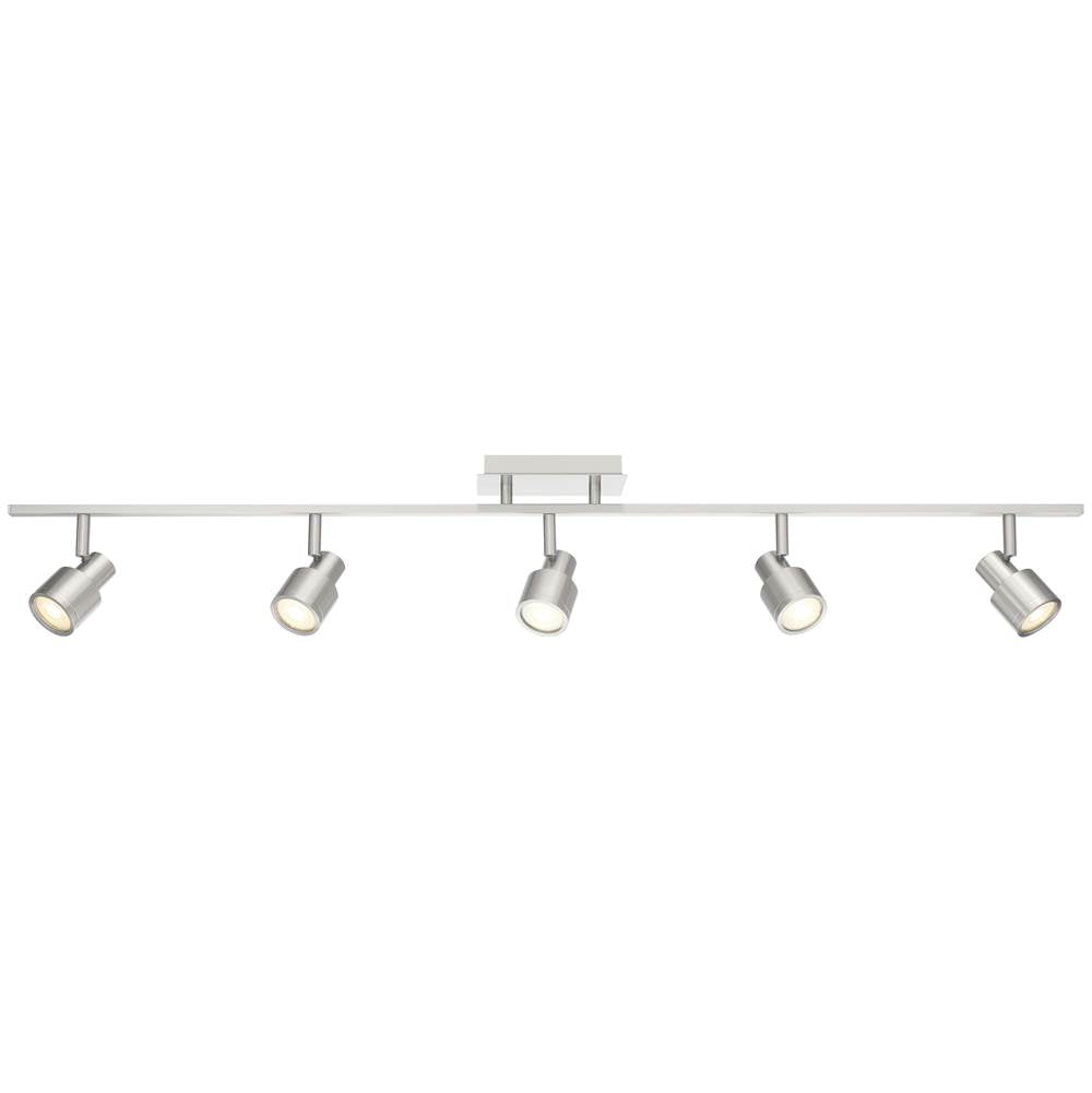 Access Lighting 63075LEDDLP-BS Brushed Steel 5 Light Adjustable Led Track Image 1