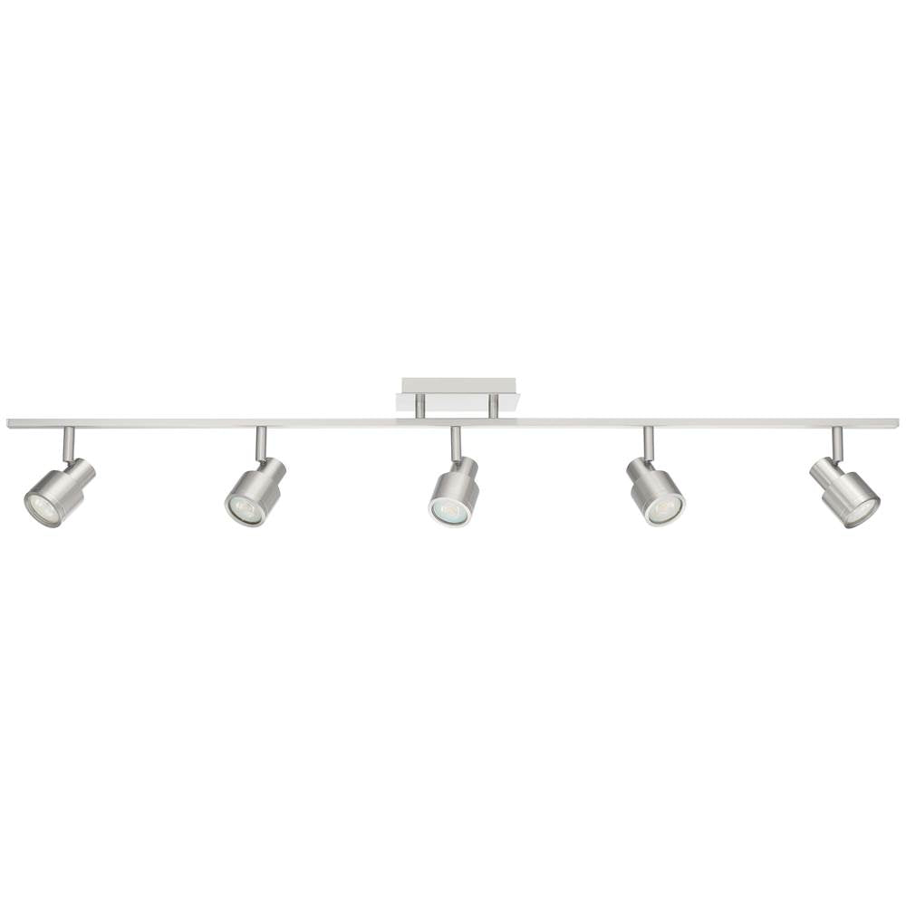 Access Lighting 63075LEDDLP-BS Brushed Steel 5 Light Adjustable Led Track Image 2