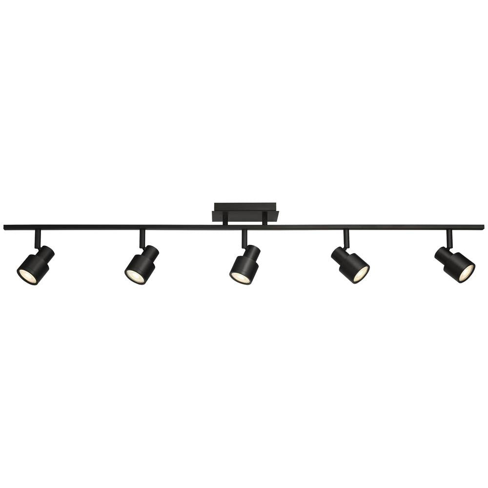 Access Lighting 63075LEDDLP-MBL Matte Black 5 Light Adjustable Led Track Image 1
