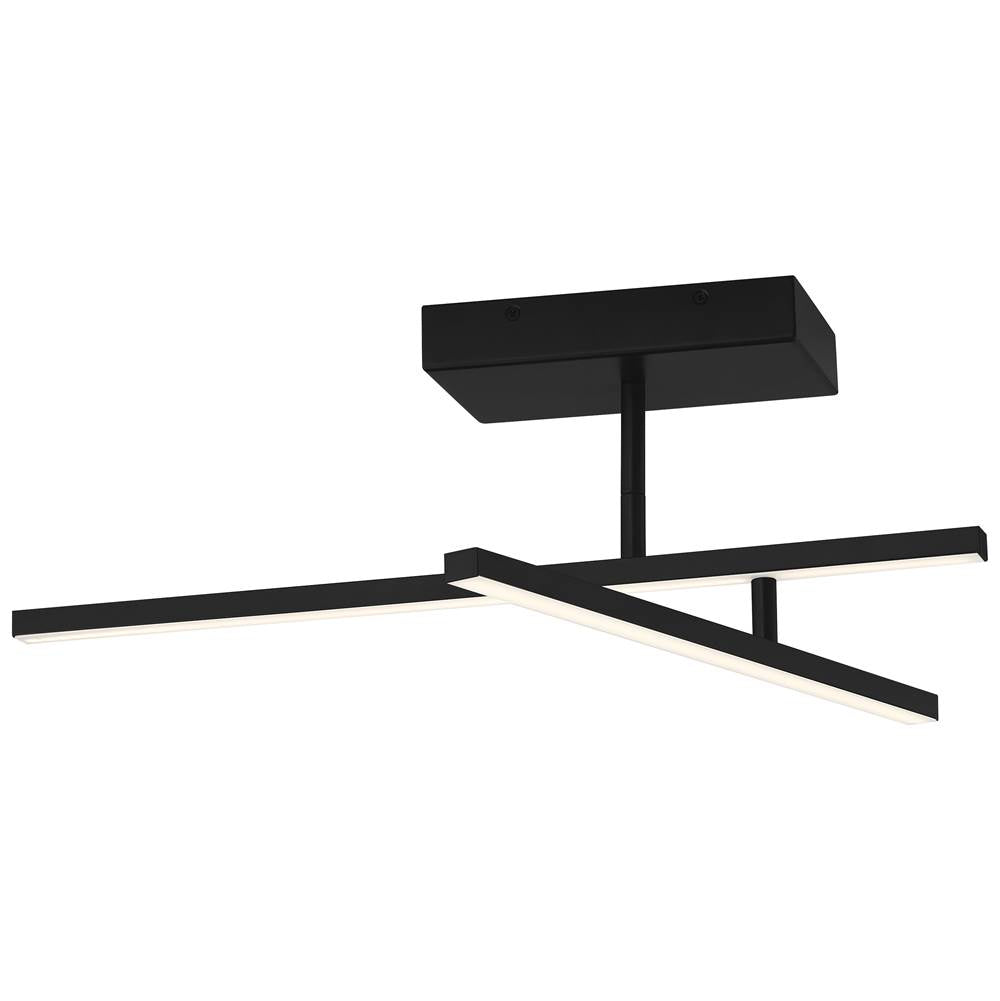 Access Lighting 63077LEDD-MBL/ACR Matte Black Adjustable Led Semi-flush Image 1