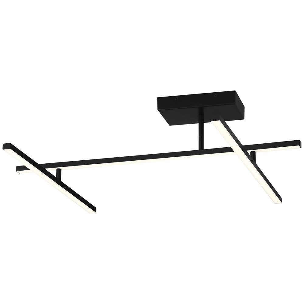 Access Lighting 63078LEDD-MBL/ACR Matte Black Adjustable Led Semi-flush Image 1