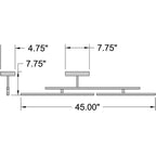 Access Lighting 63078LEDD-MWH/ACR Matte White Adjustable Led Semi-flush Image 3