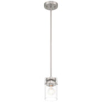 Access Lighting 63080-BS/CLR Brushed Steel 1 Light Pendant Image 5