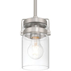 Access Lighting 63080-BS/CLR Brushed Steel 1 Light Pendant Image 6
