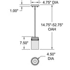 Access Lighting 63080-BS/CLR Brushed Steel 1 Light Pendant Image 2