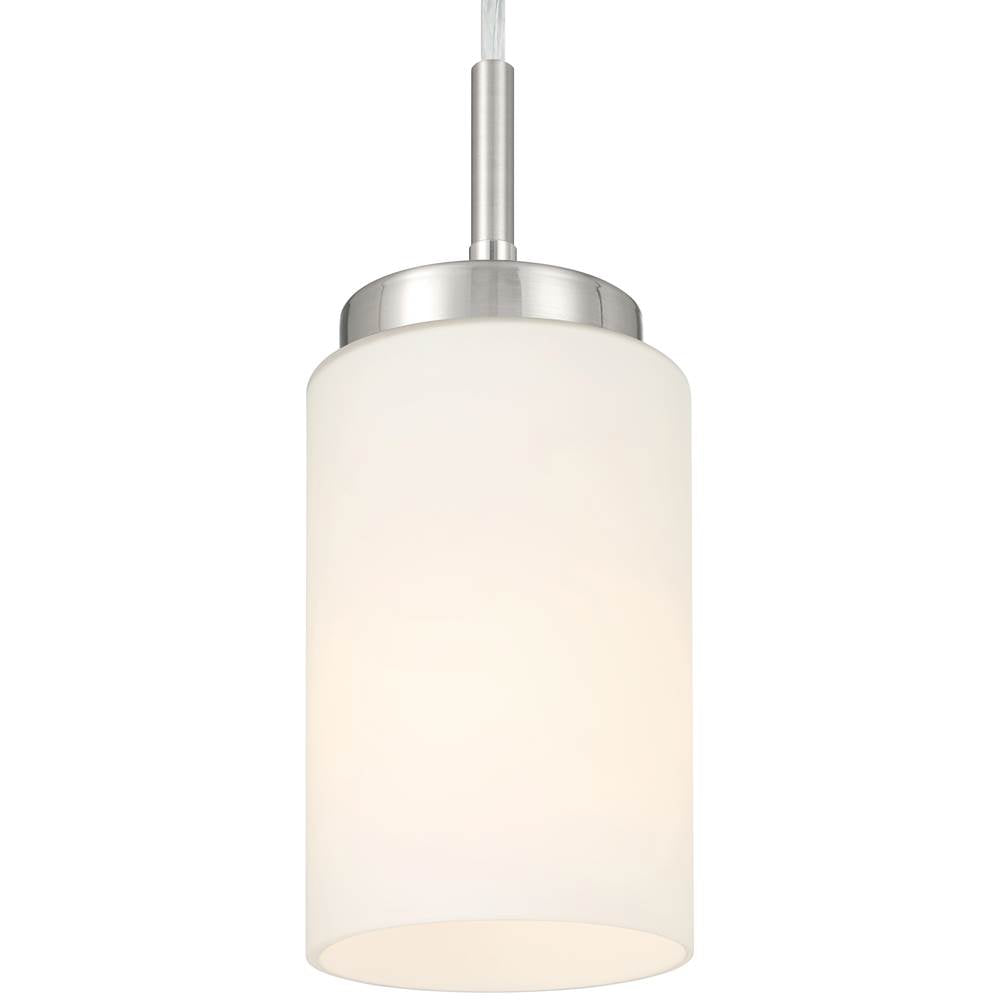 Access Lighting 63082-BS/OPL Brushed Steel 1 Light Pendant Image 2