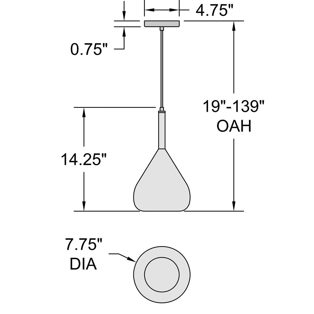 Access Lighting 63088-CH/CFR Chrome Pendant Image 3
