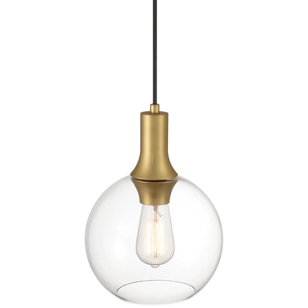 Access Lighting 63090-ABB/CLR Antique Brushed Brass 1 Light Pendant Image 2
